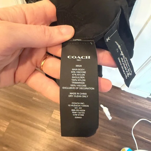 Coach Black Floral lace and velvet Maxi Dress - Picture 15 of 17